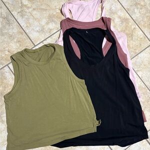 lululemon athletica Tank Tops - Olive, Black, Pink